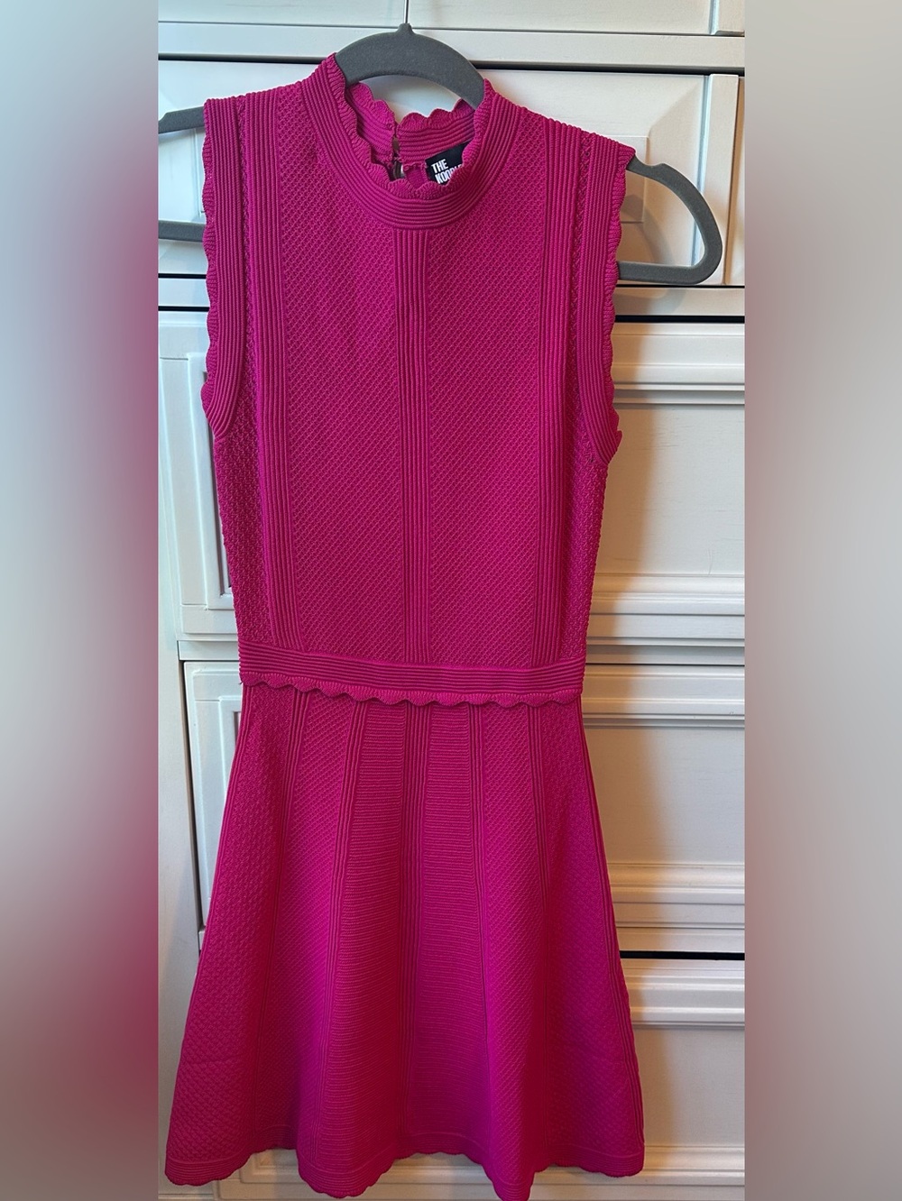 The Kooples Fuchsia Pink Fit & Flare Dress Size 0 NWT